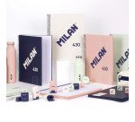 Cuaderno tapa cartón duro A4 80 hojas Rayado MILAN