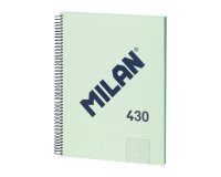 Cuaderno tapa cartón duro A4 80 hojas 5 x 5 MILAN