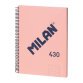 Cuaderno tapa cartón duro A4 80 hojas Rayado MILAN