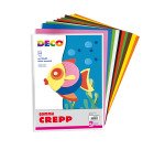 Gomma Crepp - 20 x 30 cm - colori assortiti - Deco - conf. 10 fogli