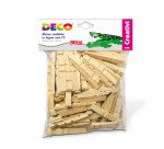 Mezze mollette legno - 72mm - DECO - sacchetto 100 pezzi