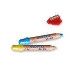 Supermatitoni - diametro mina 7 mm - lavabili - colori assortiti - con temperino - Giotto - astuccio 6 pezzi