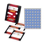 Etichette adesive tonde - in carta - permanenti - diametro 18 mm - 42 et/fg - 10 fogli - blu - Markin