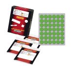 Etichette adesive tonde - in carta - permanenti - diametro 18 mm - 42 et/fg - 10 fogli - verde - Markin