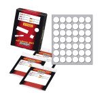 Etichette adesive tonde - in carta - permanenti - diametro 18 mm - 42 et/fg - 10 fogli - bianco - Markin