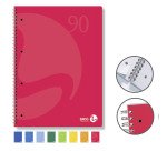 Quaderno Colors - A5 -  5mm - 60 fogli - 90 gr - c/fori - spiralato - BM