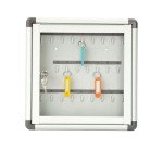 Bacheca murale portachiavi - 25 posti - 30 x 30 cm - Metalplus