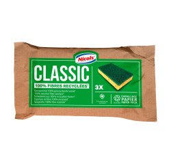 Scouring sponge all-surface eco-friendly Nicols - Pack of 3