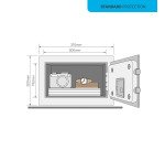 Coffre-fort alarme 8,6 litres serrure électronique Yale