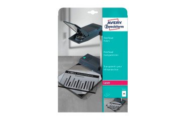 Transparencias A4 para láser Avery paquete de 25 hojas