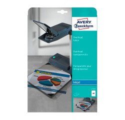 Transparencias A4 para inkjet Avery paquete de 10 hojas