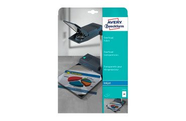 Transparencias A4 para inkjet Avery paquete de 10 hojas