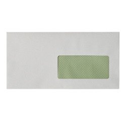 Envelope 110 x 220 mm recycled budget 80 g window 45 x 100 mm - Box of 500
