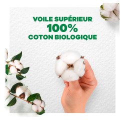 Slipeinlagen lang mit Bio-Baumwolle und Flügeln Always