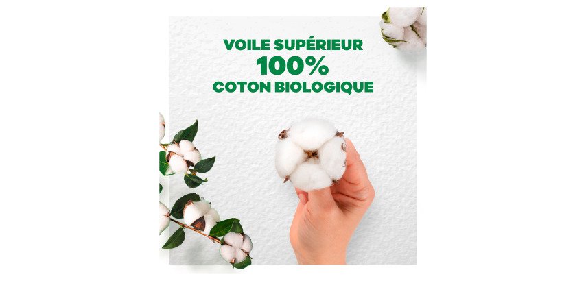 Long sanitary towel with wings Bio Cotton Always