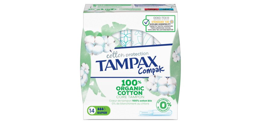 Tampons Tampax Cotton Protection Compak - Boîte de 14