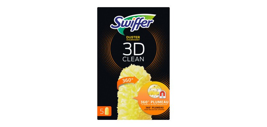 Recharge Plumeau Swiffer 3D Clean - Boîte de 5