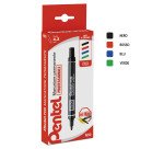 Pentel Permanent marker N50 Round Assorted Pack 4
