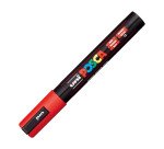 Marcatore a base d'acqua Uni Posca PC5M  - punta  tonda media da 1,8mm a 2,5mm - rosso - Uni Mitsubishi