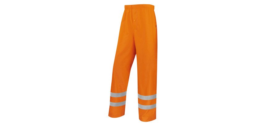 Pantalon de pluie haute visibilité, orange fluo
