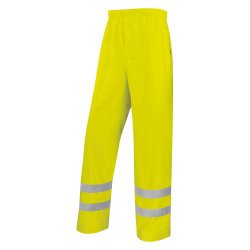 Pantalon de pluie haute visibilité, jaune fluo