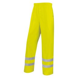 Regenbroek hoge zichtbaarheid, fluo geel