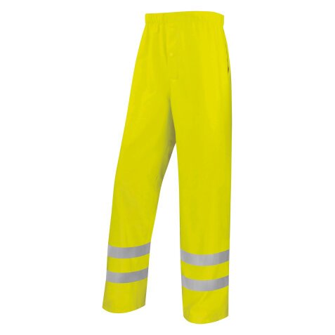 Pantalon de pluie haute visibilité, jaune fluo