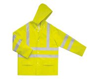 Chaqueta de lluvia alta visibilidad amarilla