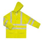 Veste de pluie haute visibilité jaune fluo