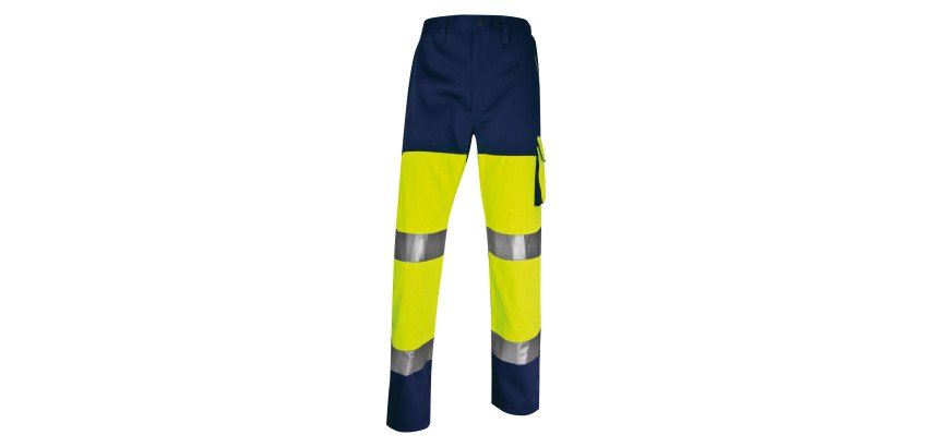 Pantalon de travail haute visibilité jaune fluo