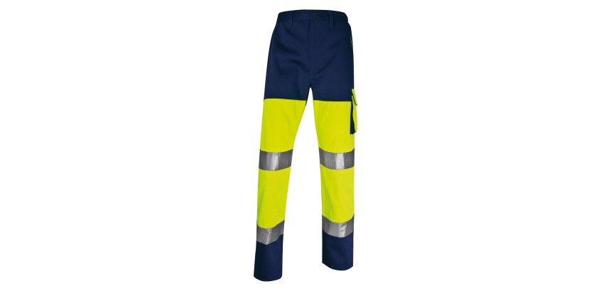 Pantalon de travail haute visibilité jaune fluo