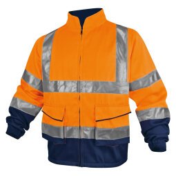 Working jacket high visibility fluo orange