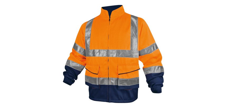 Veste de travail haute visibilité orange fluo