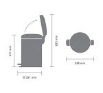 Poubelle 12 litres ronde à pédale Brabantia NewIcon