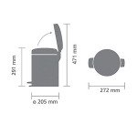 Poubelle 5 litres ronde à pédale Brabantia NewIcon