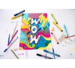 Feutre coloriage stabilo pen 68 max arty encre aquarellablepointe large biseautee etui carton 18 coloris assortis