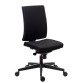 Chaise de bureau Difesa tissu - dossier haut - mécanisme synchrone  + réglage profondeur d'assise - pieds noir