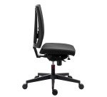 Chaise de bureau Navigo maille noir - dossier haut - mécanisme synchrone - pieds noir