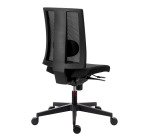 Chaise de bureau Navigo maille noir - dossier haut - mécanisme synchrone - pieds noir