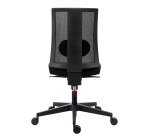 Chaise de bureau Navigo maille noir - dossier haut - mécanisme synchrone - pieds noir