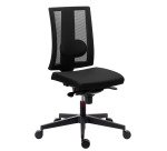 Chaise de bureau Navigo maille noir - dossier haut - mécanisme synchrone - pieds noir