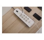 Multiprise parafoudre 8 prises + 2 USB A blanche Belkin