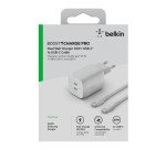 Belkin chageur secteur double port USB-C 65 W + câble USB-C vers USB-C