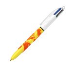 Stylo bille Bic 4 couleurs Velours rétractable pointe 1 mm - écriture moyenne