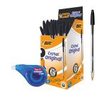 Special Pack Penne a sfera BIC Cristal Original 1mm 50 pezzi + 1 correttore Easy Correct compreso nel prezzo
