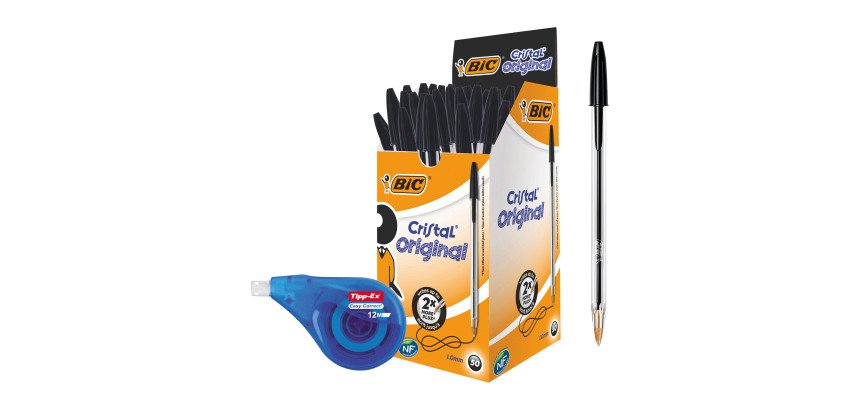 Special Pack Penne a sfera BIC Cristal Original 1mm 50 pezzi + 1 correttore Easy Correct compreso nel prezzo