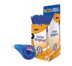 Special Pack Penne a sfera BIC Cristal Original 1mm 50 pezzi + 1 correttore Easy Correct compreso nel prezzo