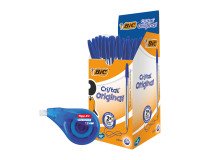 Special Pack Penne a sfera blu BIC Cristal Original 1mm 50 pezzi + 1 correttore Easy Correct compreso nel prezzo