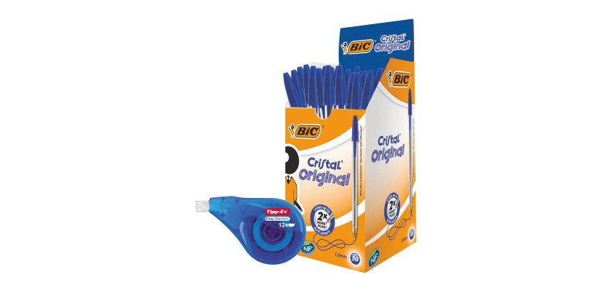 Special Pack Penne a sfera BIC Cristal Original 1mm 50 pezzi + 1 correttore Easy Correct compreso nel prezzo