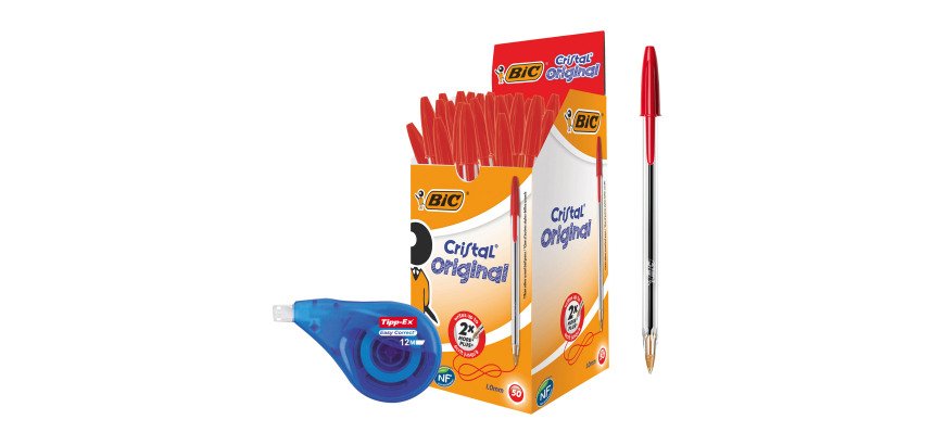 Special Pack Penne a sfera BIC Cristal Original 1mm 50 pezzi + 1 correttore Easy Correct compreso nel prezzo